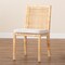 Baxton Studio Sofia Modern and Contemporary Natural Finished Wood and Rattan Dining Chair 185-11872-Zoro - alternate 10